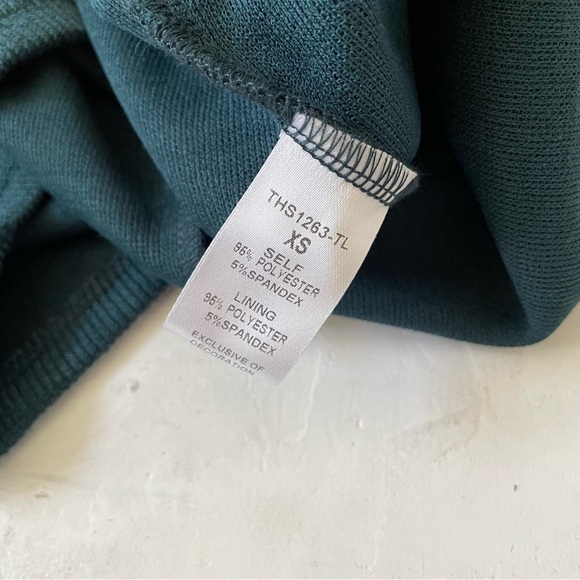 THML It's All You Teal Blue Embroidered Blouse Size XS - Picture 8 of 9